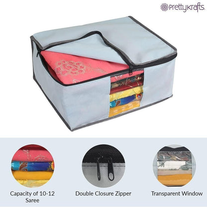 Saree Cover – Solid Non Woven Wardrobe Organizer (Pack of 3)